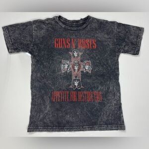 Guns N Roses Appetite For Destruction Graphic T-shirt Women Small Black Music